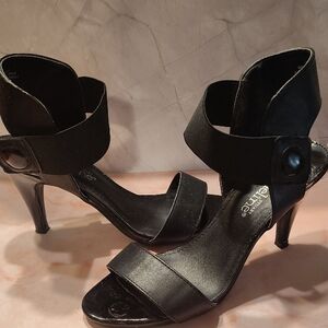Madeline Black Strappy Sandals